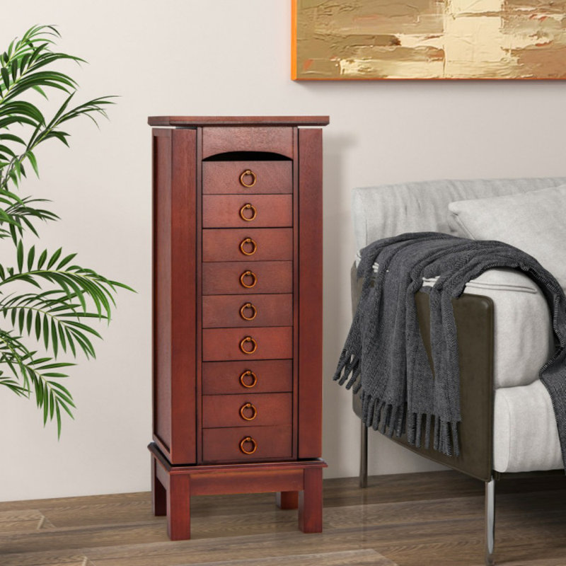 Armoire à bijoux grande capacité avec 9 tiroirs