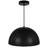 16 Inch Black Pendant Light – 1 Light Dome Shade with Textured Bronze Interior for Kitchen, Island, or Dining Table-450802184
