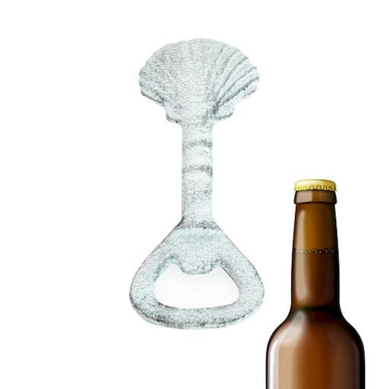 Ouvre-bouteille blanc coquillage
