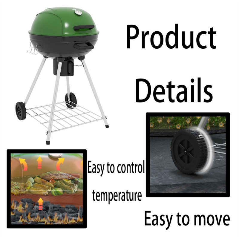 TONWIN 21.7'' W Kettle Charcoal Grill
