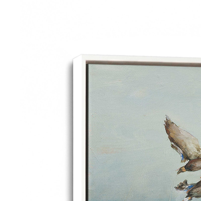 «Autumn Flock» par Julia Purinton, reproduction d'art, L 40 x H 30, Blanc, Toile avec cadre