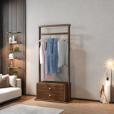 Solid Wood Coat Rack with & Storage