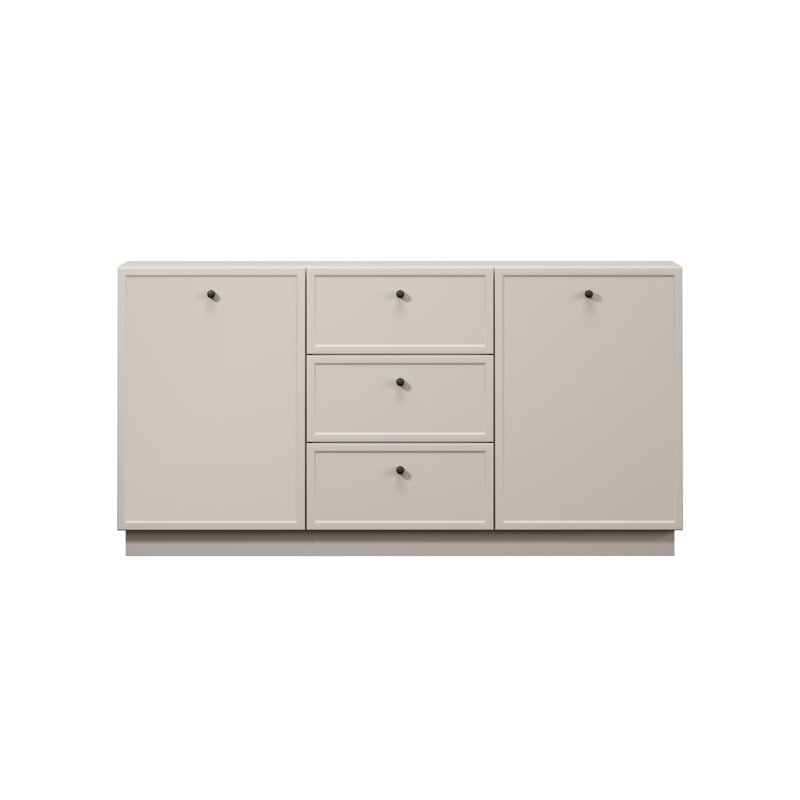 Bagga 150cm Sideboard, Beige Cream/Matte Black