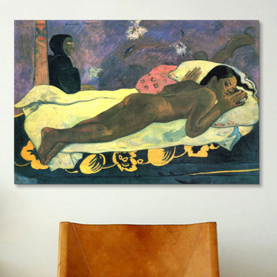 Reproduction d’art sur toile, "fille dans le lit" Paul Gauguin