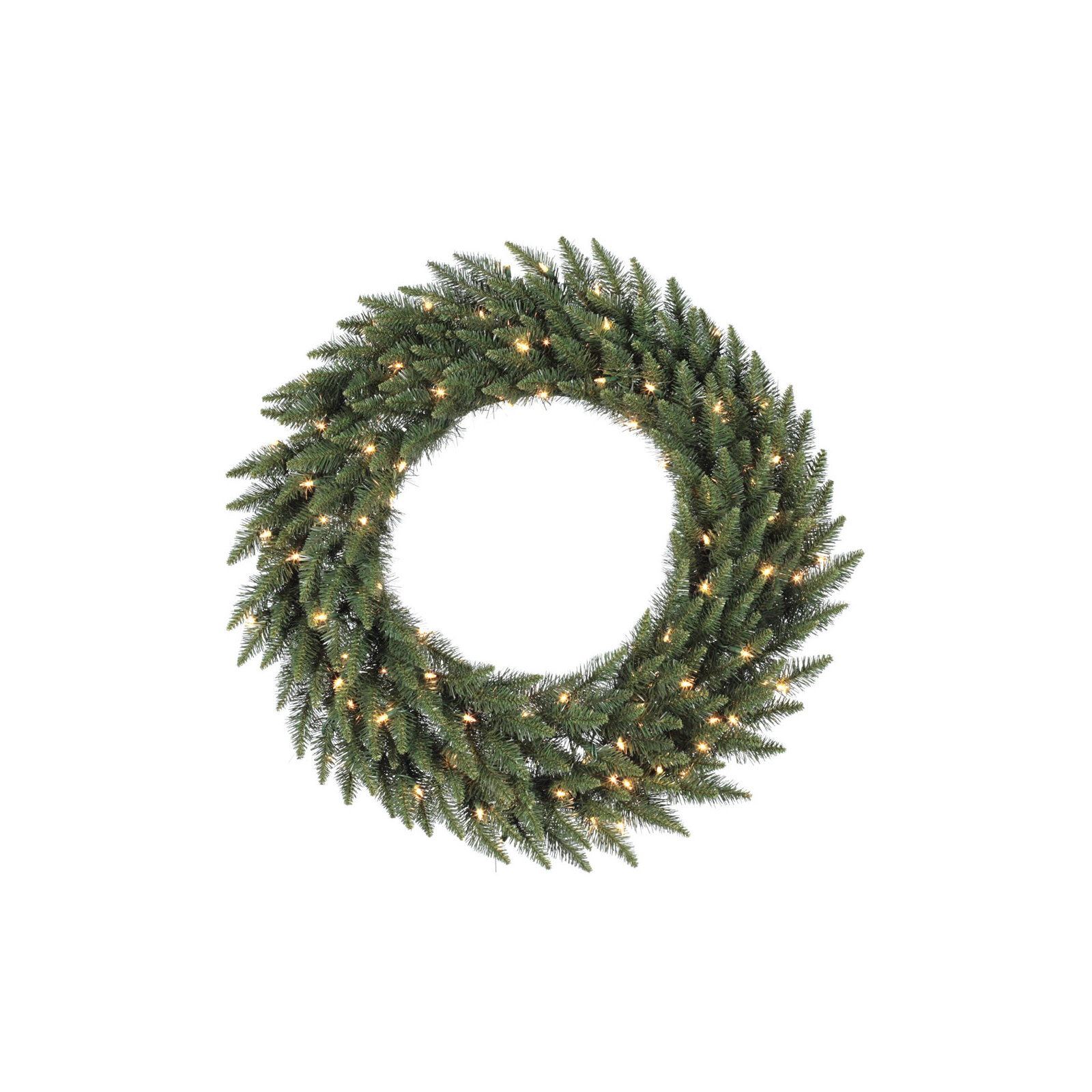 Peabody Artificial Fir Wreath, 42" H x 42" W x 3" D,  Warm Clear