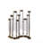 Elegant Glass Vial Flower Vase with Bronze Metal Frame, Perfect for Versatile Floral Displays and Home Decor.