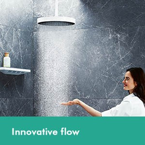 Hansgrohe Rainfinity Shower Head 250 1-Jet, 2.5 GPM, Matte Black