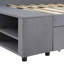 Lit plateforme tapissier en L avec rangement et tiroirs-1025063938