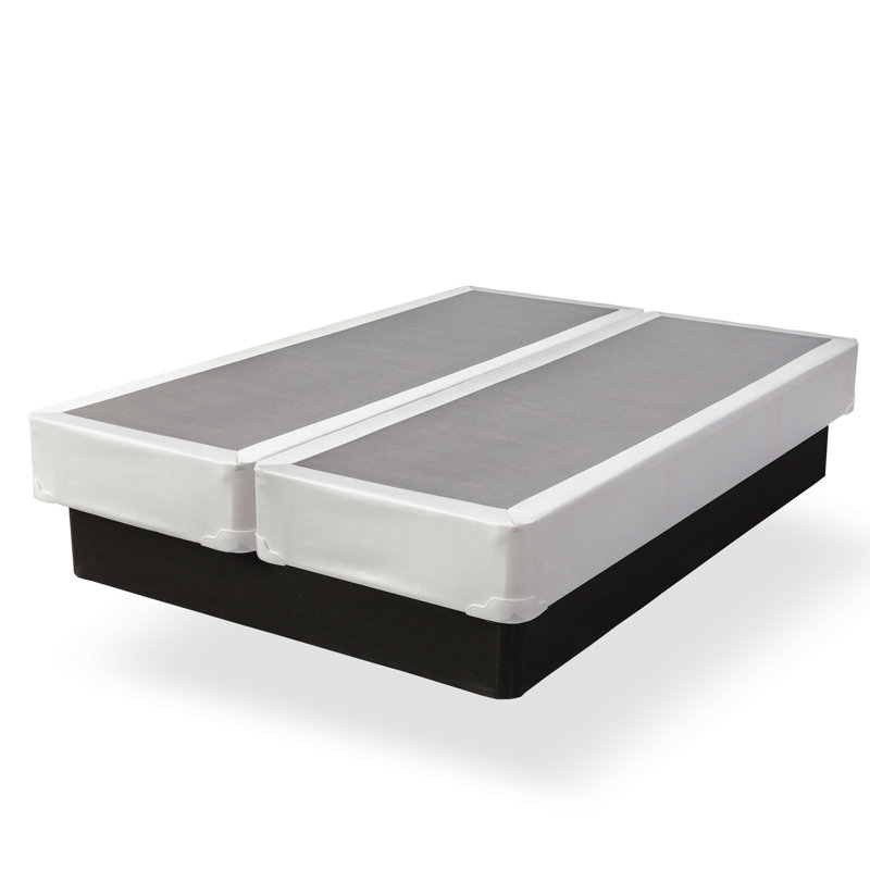 Split Wooden Box Spring / foundation for Mattress Support, Fully Assembled, Queen, Standard Profile (8")