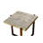 Azurdee Glam 24"L Square End Table with Engineered Stone Top in Champagne-111721785-111721786