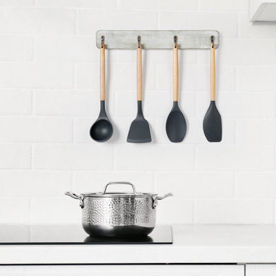 Solid Wood Wall 4 - Hook Wall Mounted Coat Rack