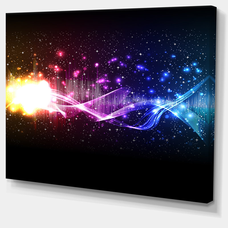 « music égaliseur wave », impression sur toile tendue, H 20 po x l 20 po x P 1 po