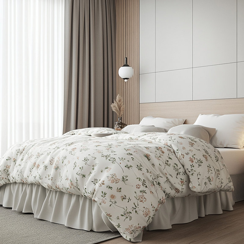 Delicate Floral Bed Skirt