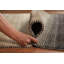 Tapis rayé brun Gabbeh 4 x 6