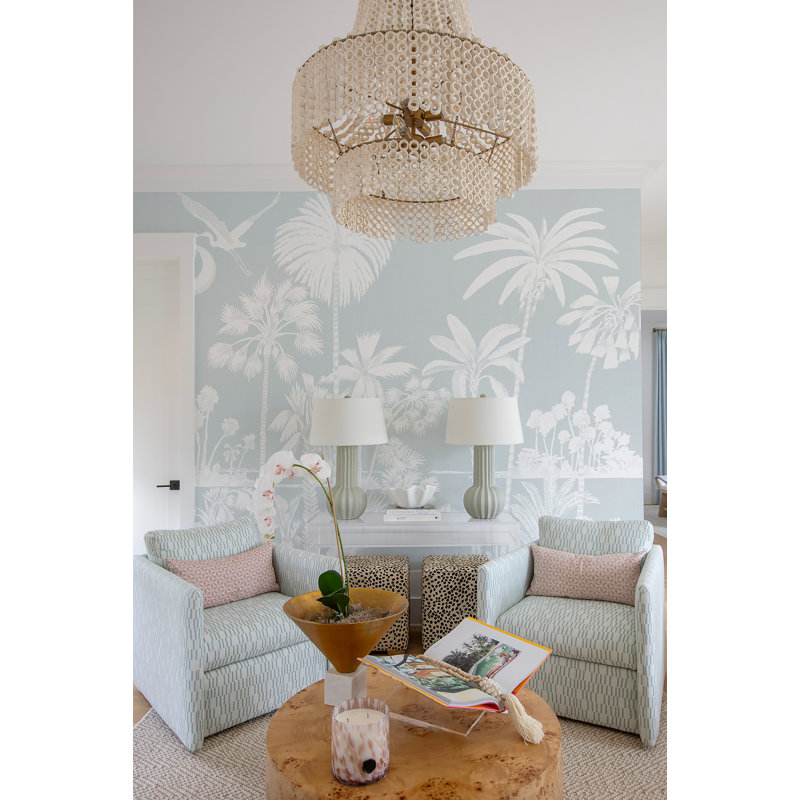 Charleston Marsh Breeze Mural by Megan Molten, Blue, Premium Paper