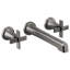 Levoir® Two-Handle Wall Mount Lavatory Faucet - Less Handles-231614145-231614148