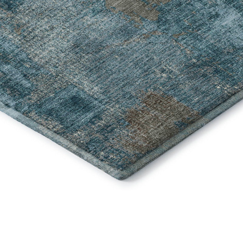 Premium Machine Washable Natoma AMF989 Abstract Rug, Round 8'