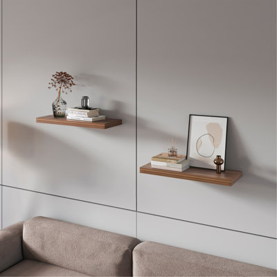 Tablette flottante en noyer