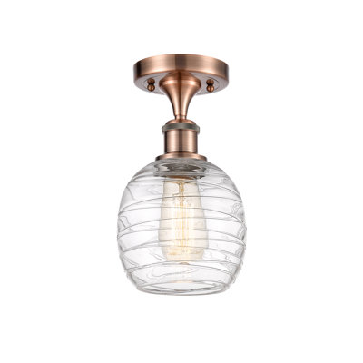 Carlucci Glass Semi Flush Mount