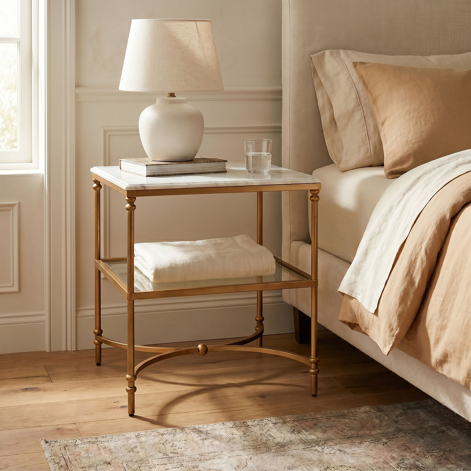 End Table, Gold