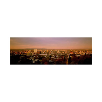 USA, Washington, Spokane, Cliff Park, High Angle View Of Buildings In A City - Wrapped Canvas Panoramic Print