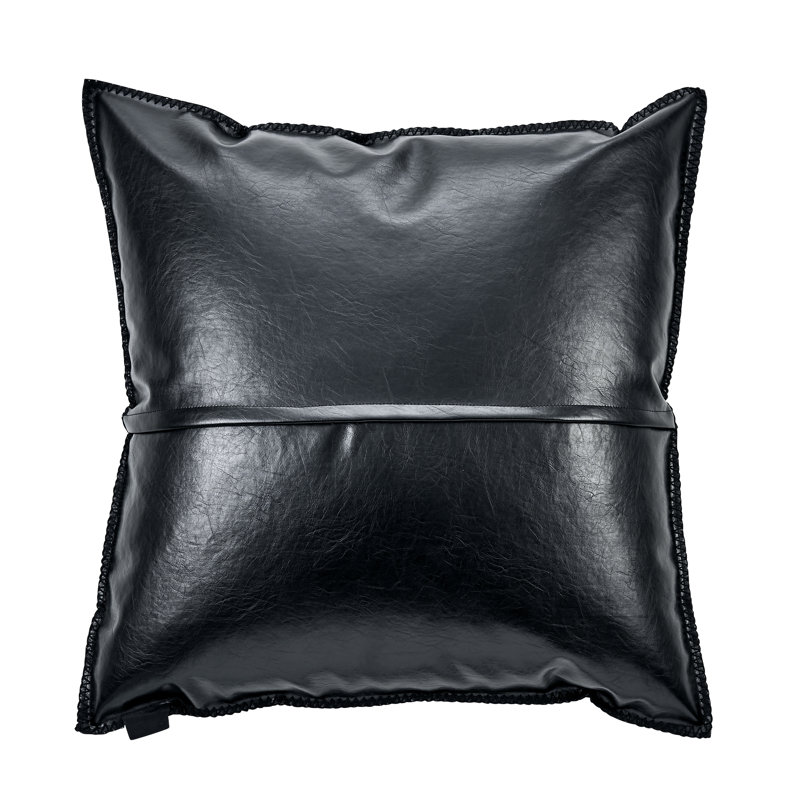 Evil Square Throw Pillow Cover, Black