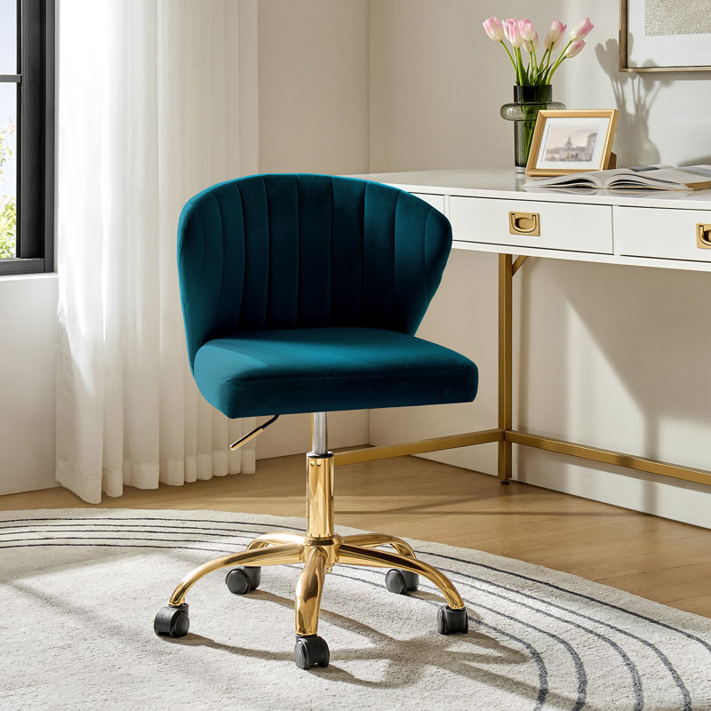 Alice Ergonomic Task Chair with Tufted Back, Teal