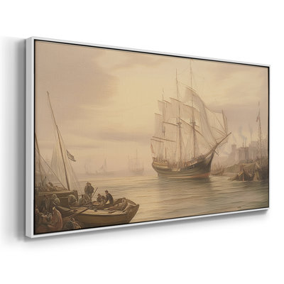 Série nautique-CLXII- Toile tendue avec châssis tendue, prête à être accrochée