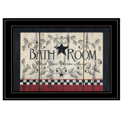 Bathroom Framed Wall Art, Bathroom Wall Décor Framed Print by Linda Sp.ivey