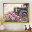 «Daisies By The Farm Tractor II» - marguerites, art mural-458497406-368268188-458497407