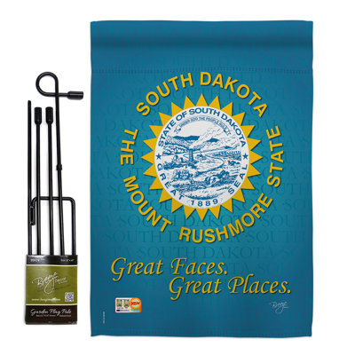 Double Sided 18.5'' H x 13'' W Polyester Flag Set