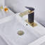 Robinet pour salle de bain à poignée simple avec drain-88740461