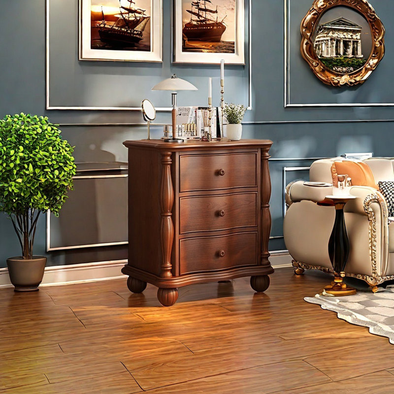 Classic Column Drawer Cabinet, Brown/Brown