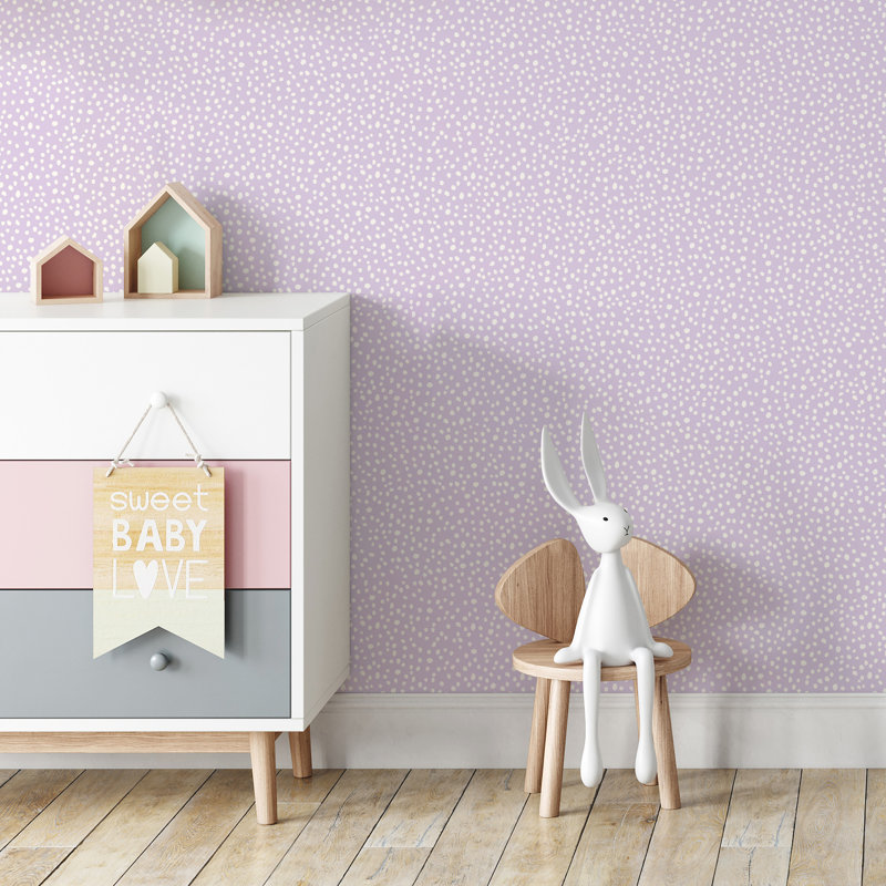 Papier peint à pois Dotty, Mauve
