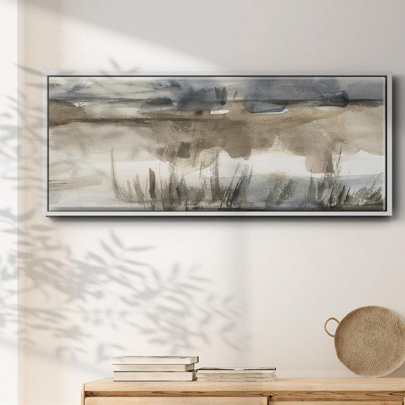 BlueGrey Marsh I - toile encadrée, H 20 po x l 50 po
