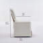 Chaise rembourrée en lin sans accoudoirs avec roulettes-1109827255