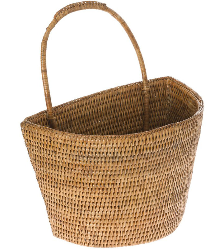 Panier mural Everard Kouboo, H 15,5 po x l 13 po x p 8 po, Brun miel