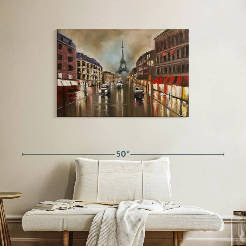 Sireci Paris At Night, 26" H x 39" W