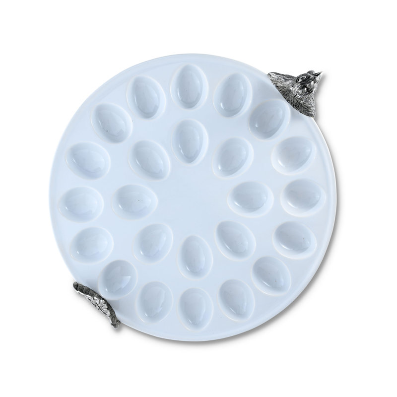 Garden Friends Stoneware Egg Platter
