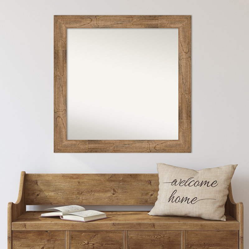 Timmy Solid Wood Wall Mirror, 31.5" x 31.5", Square