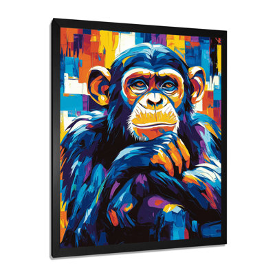 Pop Art Agile Monkey Portrait I - Monkey Wall Décor