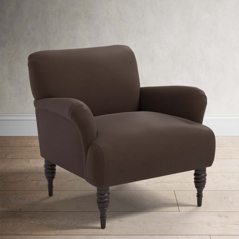 Allura Upholstered Armchair, Classic Chocolate Velvet