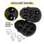 Plateau de glaçons Skull, machine à boules de glace à 6 grilles, plateau en silicone noir flexible avec couvercle et entonnoir, cubes de glace en 3 motifs distincts pour les boissons et les chocolat lors de fêtes et de fêtes
