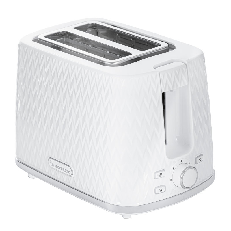 Innoteck Kitchen Pro Wide Slot Toaster with Multiple Controls and Modes, White
