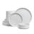 Overback Stackable 12-Piece Semi Hand-Finished Stoneware Dinnerware Set, Service for 4-99305508