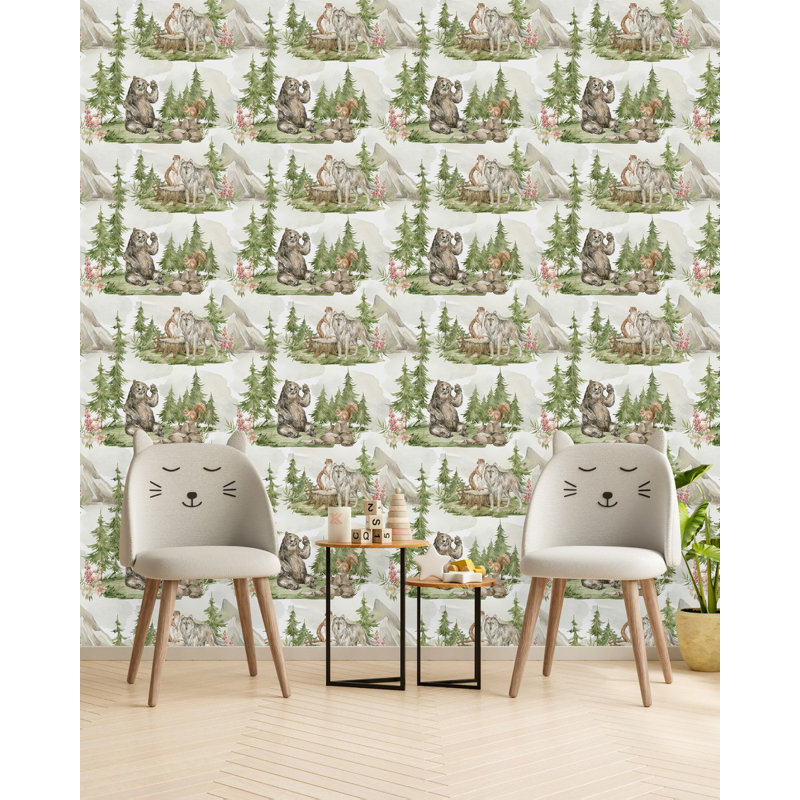 Panneau de papier peint Kirin, L 2,08 pi x L 10,42 pi
