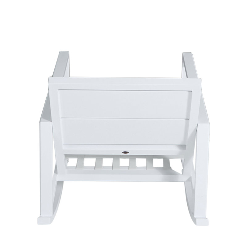 Avondale Wrought Aluminum Outdoor Rocker Chair by Summer Classics, Perigold Posh Sky, No Welt + Standard Fill, Chalk