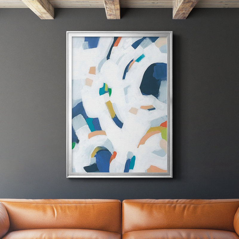 «Bright Orbit II», reproduction encadrée de qualité supérieure - prête à être accrochée, L 42,5 po x H 30,5 po, Pas de tapis