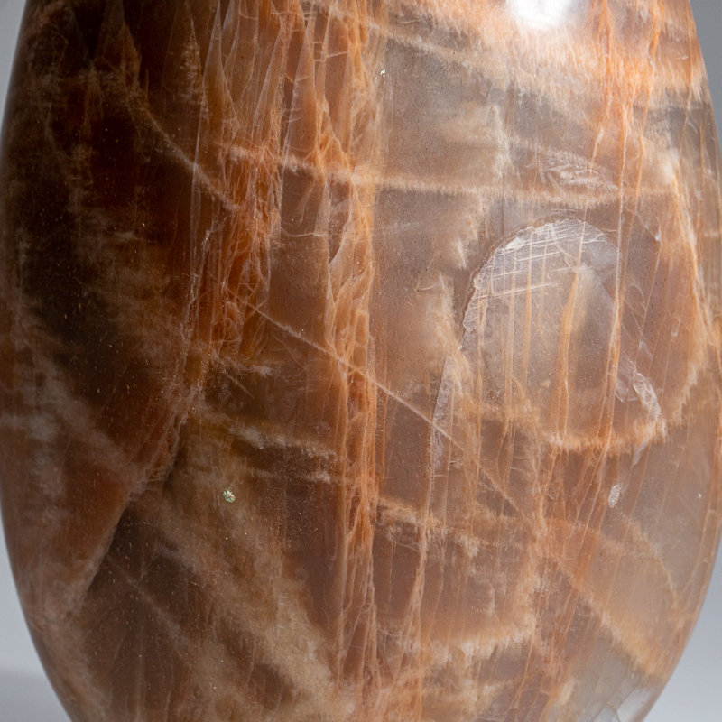 Véritable forme de pierre de lune pêche polie de Madagascar (6,5 lb)