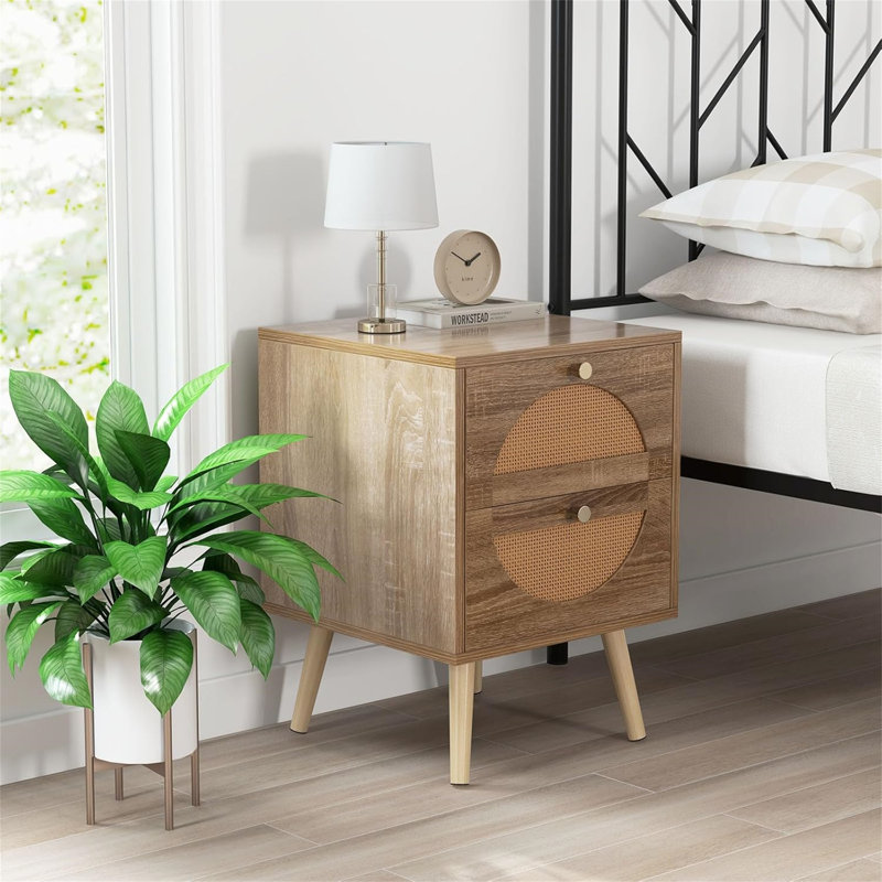 40cm W Manufactured Wood Bedside Table